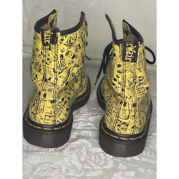 DOC DR. MARTENS YELLOW LONDON ICONS BOOTS SIZE 3 US 5 EU 36 RARE VINTAGE 1996 - Picture 3 of 12